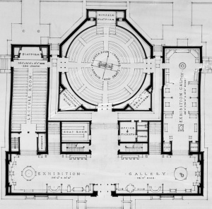 Buhl Planetarium diagram of the first floor