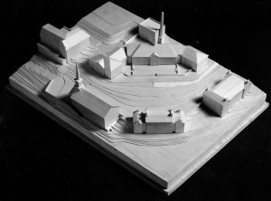 Ingham, Boyd and Pratt's model of the new Pennsylvania College for Women new campus