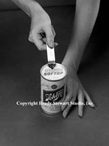 The New Schlitz Aluminum Softop Beer Can - 1962. 